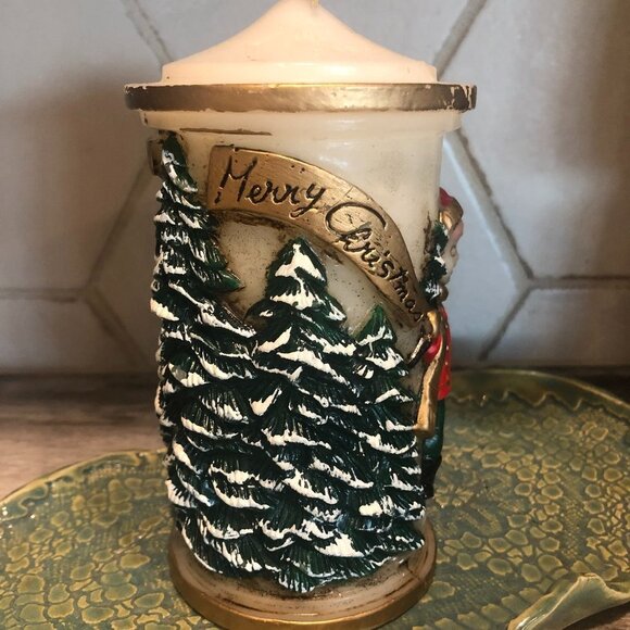 VINTAGE EMPEROR ART CREATIONS LITTLE SHOPPERS #50 CHRISTMAS CANDLE - Picture 3 of 9